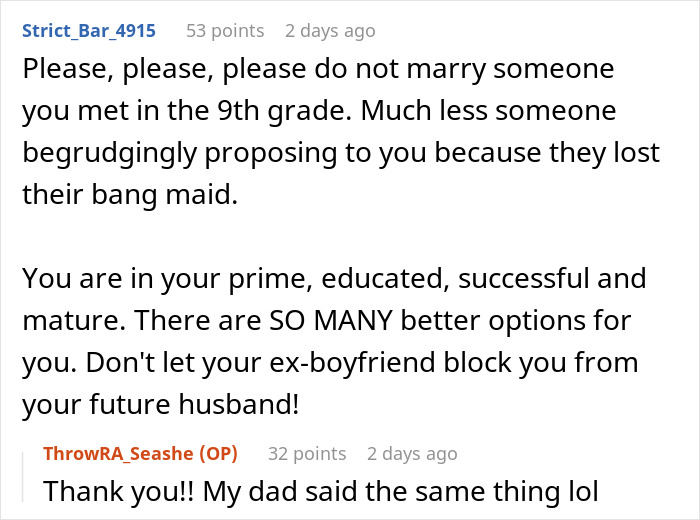 Reddit user warns against marrying someone who proposes grudgingly after being dumped, highlighting true colors revealed.