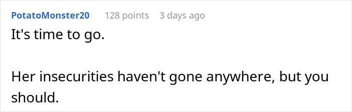 Screenshot of an online comment discussing relationship loyalty and a man rethinking his trust after a girlfriend&rsquo;s loyalty test.