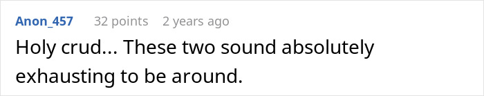 Text comment displayed on screen expressing frustration, relating to man having to turn on Karen mode with neighbors.