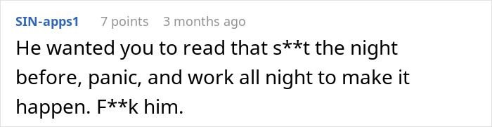 Comment expressing frustration over employee not checking email while taking public transit to work, causing boss to be livid.