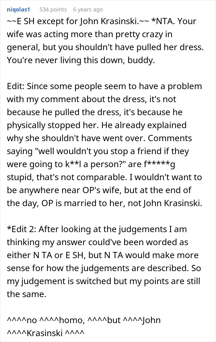 Commenter discusses wife taking a free pass with John Krasinski and husband&rsquo;s reaction to no photo permission.