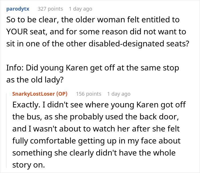 Teen Karen and old lady confront disabled man on bus, trying to force him out of his seat as he refuses to move. Teen Karen and old lady confront disabled man on bus, trying to force him out of his seat as he refuses to move.