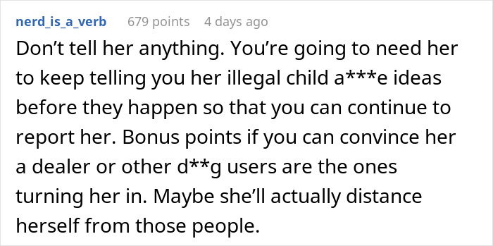 Comment advising to gather evidence of illegal adoption plans to report sister to CPS and protect against her actions. Comment advising to gather evidence of illegal adoption plans to report sister to CPS and protect against her actions.
