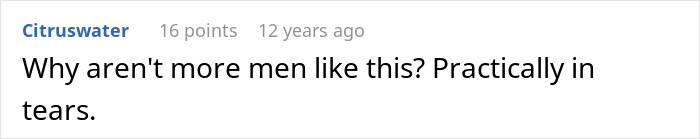 Screenshot of a social media comment expressing emotional reaction to a story about wife hearing husband admit she&rsquo;s ugly.