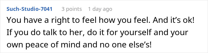 Comment about a mom telling her daughter she wishes she was never born and their unresolved conflict after 12 years.