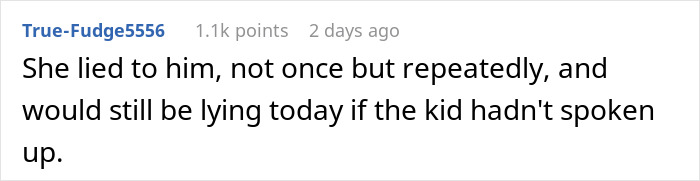 Comment text discussing a man kicking out his girlfriend and her son after she invited her criminal ex to his house.