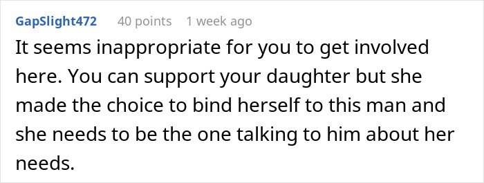 Commenter giving advice about a wife&rsquo;s absentee husband wanting a third kid while her mom is concerned.