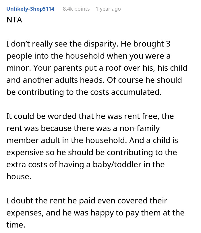 Screenshot of a Reddit comment discussing family dynamics with a woman calling out her brother for being controlling and the golden child.