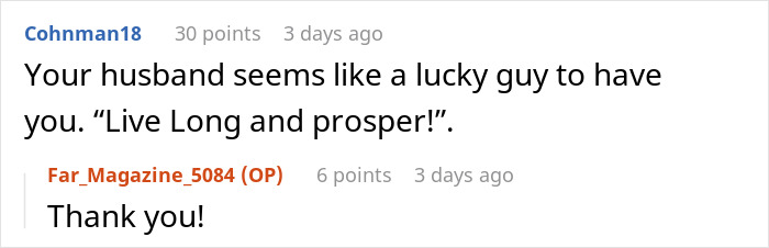 Screenshot of an online comment conversation about a woman staging her apartment to impress a guy before their wedding.