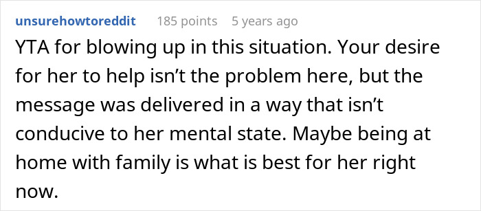 Reddit comment discussing mental state and regret after snapping, highlighting depressed not an excuse for being lazy. Reddit comment discussing mental state and regret after snapping, highlighting depressed not an excuse for being lazy.