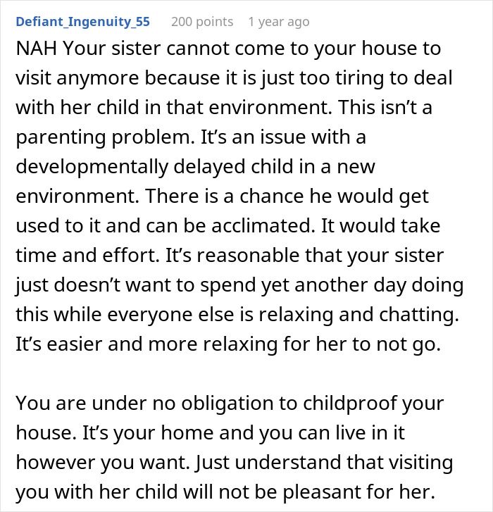 Family Drama Ensues As Lady Demands Sibling Childproof Home For Her Son, Furious When Told No