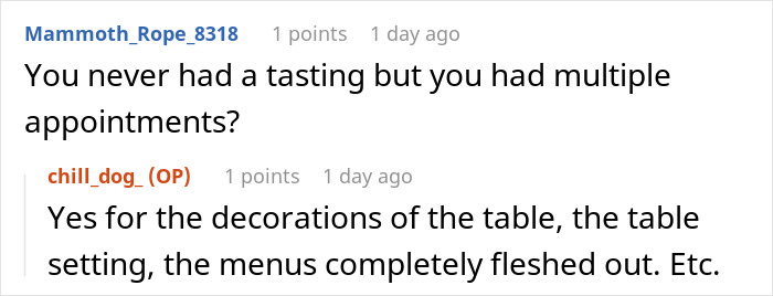 Screenshot of a forum discussion about wedding vendors and issues related to bride&rsquo;s allergy affecting cupcake arrangements.