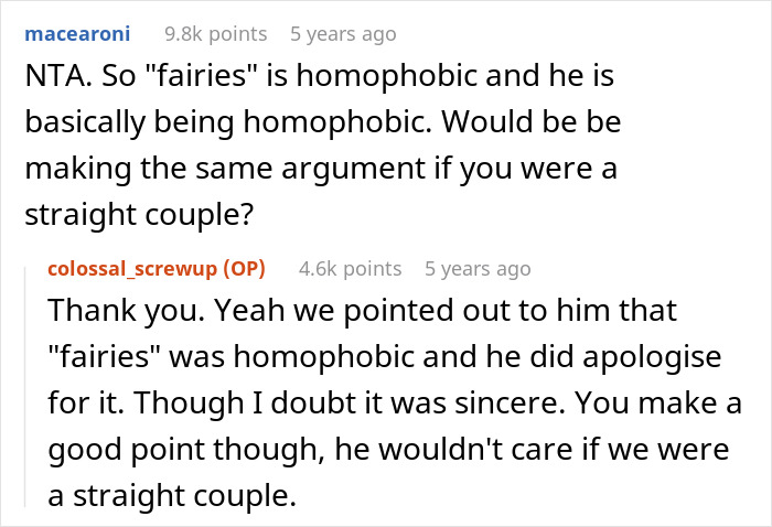 Reddit conversation discussing masculinity so fragile and discomfort with Halloween costume among girlfriend&rsquo;s friends.