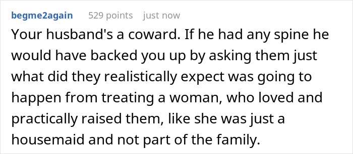 Screenshot of a social media comment discussing stepkids turning cruel and refusing to call their stepmom mom anymore.