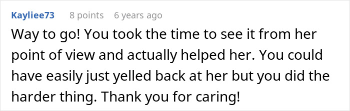 Screenshot of an online comment praising empathy after a woman gets an unexpected call from daughter’s boyfriend’s mom. Screenshot of an online comment praising empathy after a woman gets an unexpected call from daughter’s boyfriend’s mom.