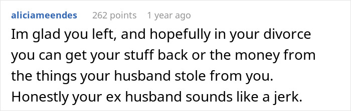 Comment on social media discussing a man ruining his marriage by stealing his wife&rsquo;s tea set and giving it away.