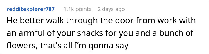 Pregnant woman looking upset while her angry husband eats emergency snacks at home. Pregnant woman looking upset while her angry husband eats emergency snacks at home.