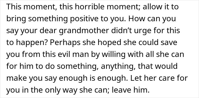 Text excerpt reflecting heartbreak after a boyfriend destroyed a girlfriend&rsquo;s grandmother&rsquo;s jewelry box, urging to leave him.
