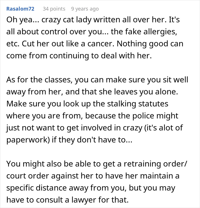 Forum post discussing parents lied about food allergies leading to no contact with daughter and advice on legal actions and boundaries.