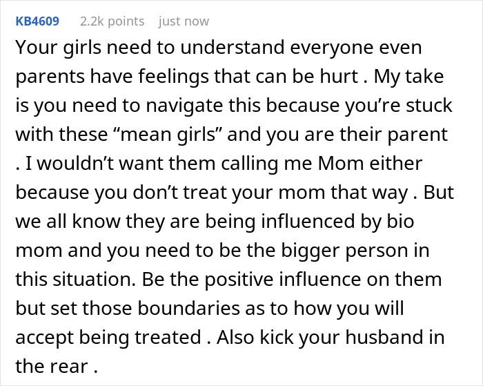 Woman upset as stepkids turn cruel during bio mom visits, refusing to let them call her mom anymore.