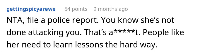 Screenshot of an online comment discussing a pregnant woman going no-contact with her sister after a Thanksgiving disaster.