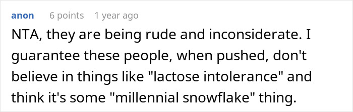 Screenshot of an online comment discussing a mom refusing to attend family dinners after being ignored by her in-laws. Screenshot of an online comment discussing a mom refusing to attend family dinners after being ignored by her in-laws.