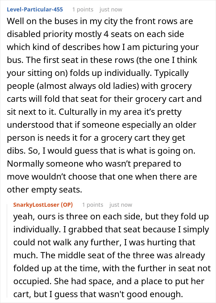 Teen Karen and old lady confront disabled man on bus, trying to force him to give up his seat as he refuses to move. Teen Karen and old lady confront disabled man on bus, trying to force him to give up his seat as he refuses to move.