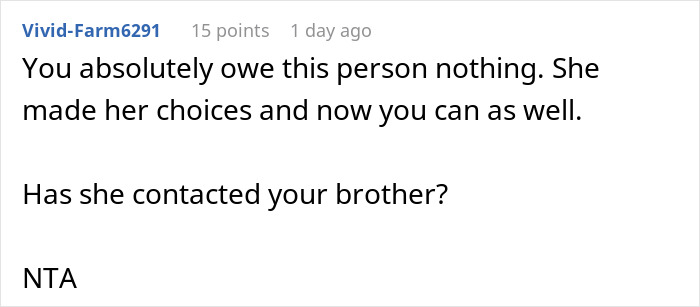 Screenshot of a Reddit comment discussing a mom telling her daughter she wishes she was never born and their strained relationship.