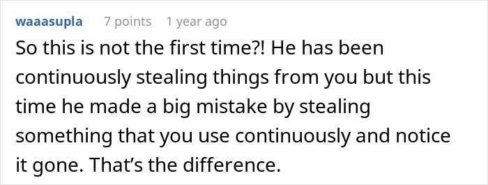 Reddit comment discussing a man ruining his marriage by stealing his wife's tea set and giving it to his niece.
