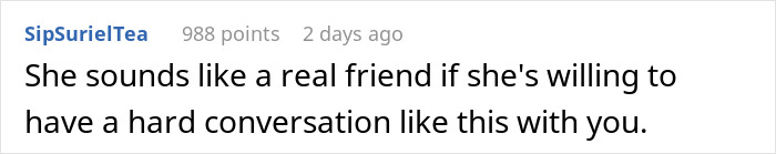 Comment discussing an exhausted mom dealing with criticism from her bestie about her messy house and involving her kids.