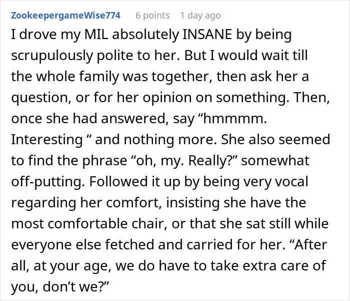 MIL tries to be the center of attention during wedding, gets forced to change her outfit by family members.