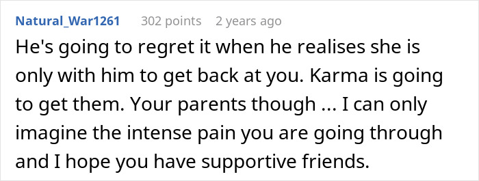 Screenshot of an online comment discussing a woman’s life being affected by a petty sister choosing conflict over therapy. Screenshot of an online comment discussing a woman’s life being affected by a petty sister choosing conflict over therapy.