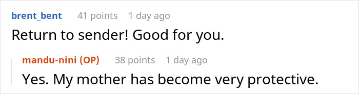 Woman gleams watching cousin&rsquo;s wife struggle after quitting as her free babysitter in a candid online comment exchange.