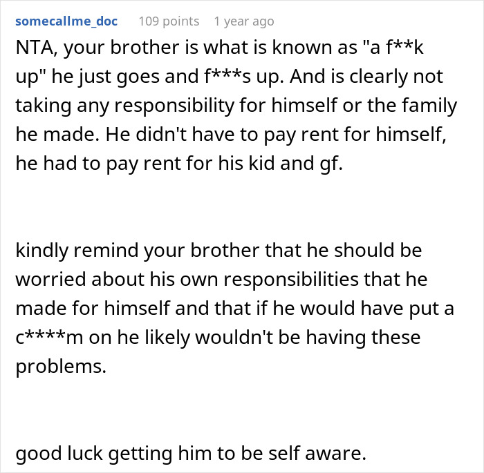 Screenshot of a Reddit comment discussing a woman calling out her controlling brother after he labels her the golden child.