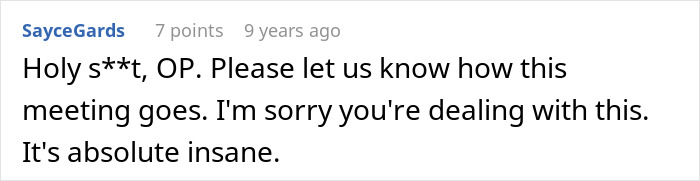 Screenshot of an online comment expressing sympathy and asking for updates on parents who lied about food allergies, causing no contact.