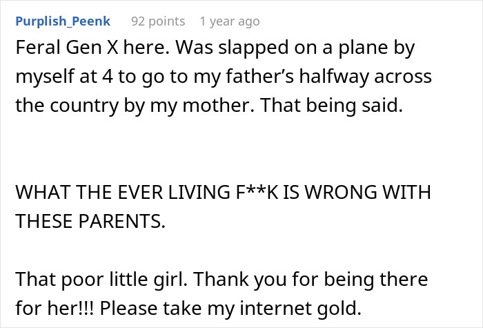 Comment expressing shock at parents abandoning 5-year-old daughter and praising neighbor who called CPS quickly