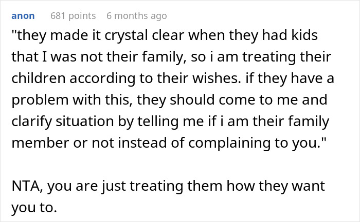 Screenshot of a forum comment discussing stepdaughters disown stepmother drama and family relationship conflicts.