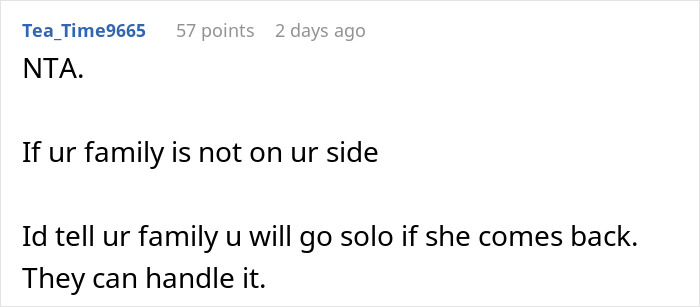 Screenshot of a forum comment discussing a doctor refusing to rehire sister after she cost the practice $40,000.