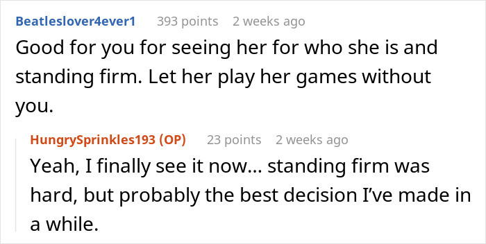 Reddit conversation about rejection and standing firm after lady calls out bestie dating another girl post rejection.