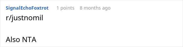 Screenshot of a Reddit comment discussing a daughter-in-law cutting off a rude mother-in-law after years of bad behavior.