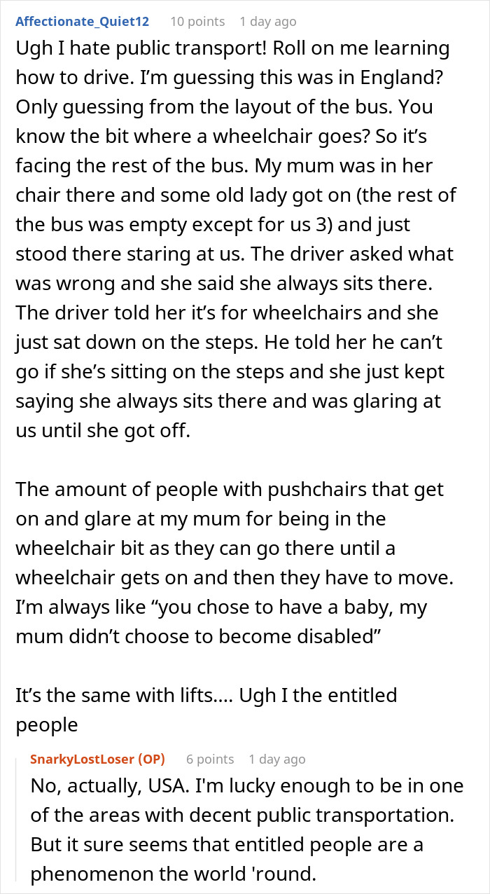 Teen Karen and old lady confront disabled man on bus, angry as he refuses to give up his seat. Teen Karen and old lady confront disabled man on bus, angry as he refuses to give up his seat.