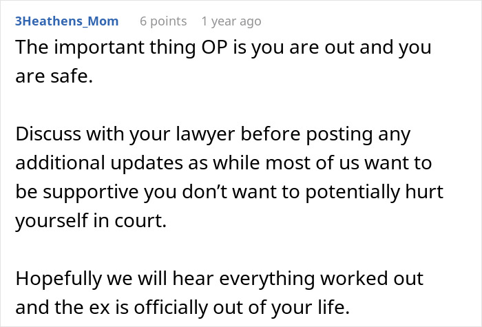 Commenter advising caution about sharing updates online to avoid legal issues after man ruins his marriage by stealing wife&rsquo;s tea set.