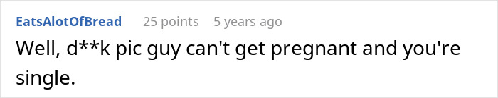 Screenshot of an online comment reacting to a story about a cheater trying to trap her ex with a baby lie.