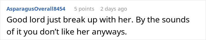 Comment on Reddit discussing a gym influencer lying online and its impact on her boyfriend&rsquo;s relationship.