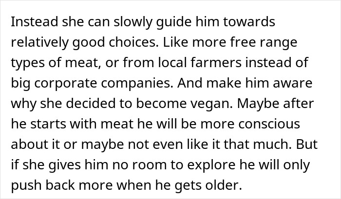 Man prepared to fight for stepson&rsquo;s diet change as mom opposes his desire to explore new food choices.