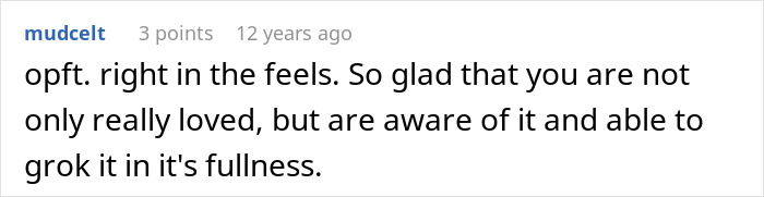 Screenshot of an online comment about emotional impact, related to wife hearing husband admit she&rsquo;s ugly.