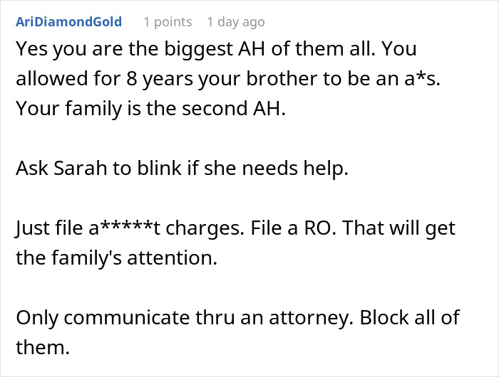 Commenter advises uninviting brother-in-law from wedding after years of mocking and retaliation with jokes.