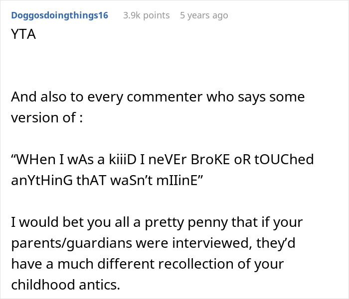 Screenshot of an online comment discussion about kicking out sister&rsquo;s kids during a family emergency.