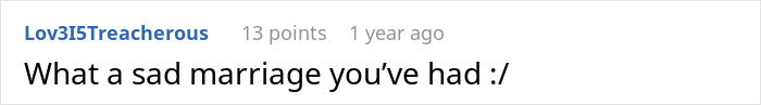 Comment on Reddit post expressing sympathy about a sad marriage situation involving husband feeling emasculated.