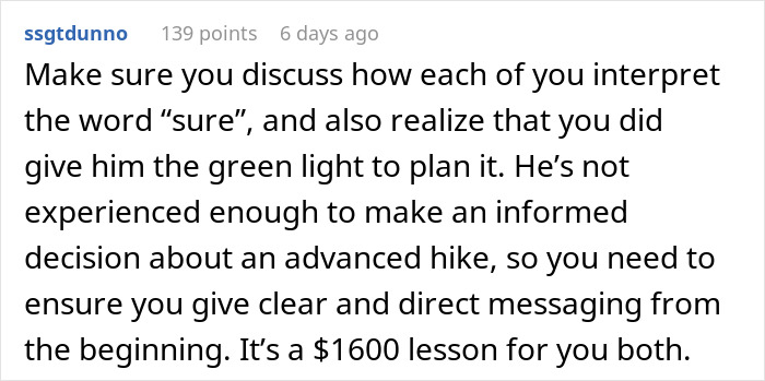 Man gets majorly hurt after wife asks to cancel surprise anniversary trip he planned for them. Man gets majorly hurt after wife asks to cancel surprise anniversary trip he planned for them.